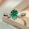 Wholesale Copper Women's Couple Ring With Inlaid Zircon Princess Style Geometric Pattern Four Claw Setting