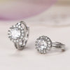 Wholesale Copper Women's Fashion Jewelry Geometric Microinlaid Zircon Earrings