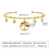 Wholesale Copper Women's Fashion U Shaped Electroplated Zircon Open Bracelet