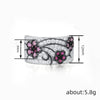 Wholesale Copper Women's Fresh Style Geometric And Flower Patterned Ring Jewelry With Zirconia Design