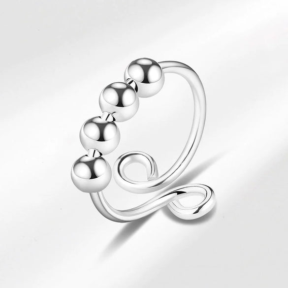 Wholesale Copper Women's Geometric Flower Butterfly Swivel Ring Set With Electroplating