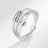 Wholesale Copper Women's Geometric Flower Butterfly Swivel Ring Set With Electroplating