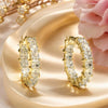 Wholesale Copper Women's Geometric Zirconia Microinlaid Earrings