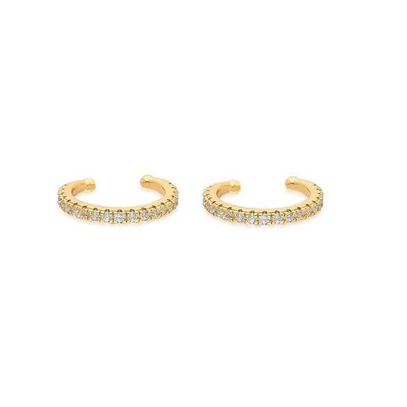 Wholesale Copper Women's Geometric Zirconiaencrusted Ear Clip