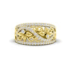 Wholesale Copper Women's Hollowout Flower Ring With Zircon