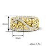 Wholesale Copper Women's Hollowout Flower Ring With Zircon