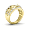 Wholesale Copper Women's Hollowout Flower Ring With Zircon