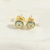 Wholesale Copper Women's Ins Style Geometric Blue Eyes Devil's Eye Microinlaid Zircon Earrings With Electroplating