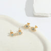 Wholesale Copper Women's Ins Style Geometric Blue Eyes Devil's Eye Microinlaid Zircon Earrings With Electroplating