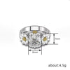 Wholesale Copper Women's Pastoral Style Single Ring With Flower And Geometric Pattern And Zirconia Inlaid