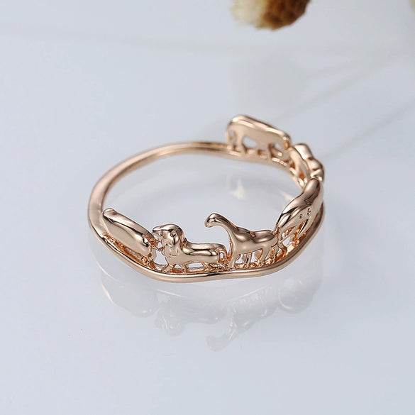 Wholesale Copper Women's Ring With Animal And Zodiac Design Inlaid With Zircon