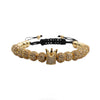 Wholesale Copper Woven Adjustable Bracelet With Crown Pattern And Micro Inlaid Zircon