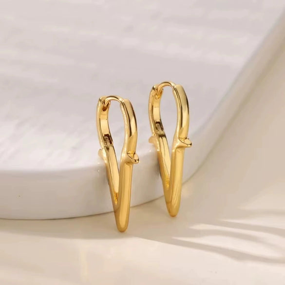 Wholesale Copper Woven Wheat Ear Earrings For Women Electroplated