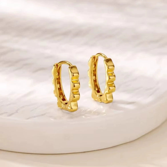 Wholesale Copper Woven Wheat Ear Earrings For Women Electroplated