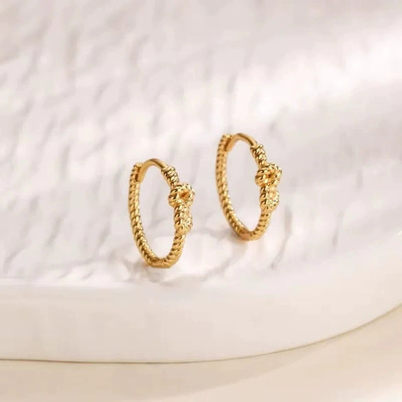 Wholesale Copper Woven Wheat Ear Earrings For Women Electroplated