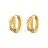 Wholesale Copper Woven Wheat Ear Earrings For Women Electroplated
