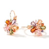 Wholesale Copper Zircon Earrings Geometric Pastoral Style