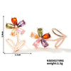 Wholesale Copper Zircon Earrings Geometric Pastoral Style