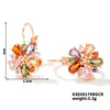 Wholesale Copper Zircon Earrings Geometric Pastoral Style