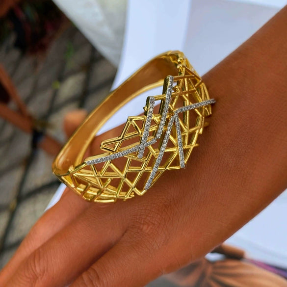 Wholesale Copper Zircon Electroplated Ins Style Ring