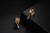Wholesale Copper Zircon Flower Earrings For Women