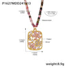 Wholesale Copper Zircon Flower Pendant Necklace With Geometric Pattern Handmade And Electroplated For Women