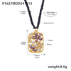 Wholesale Copper Zircon Flower Pendant Necklace With Geometric Pattern Handmade And Electroplated For Women