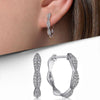 Wholesale Copper Zircon Geometric Elegant Circle Earrings For Women