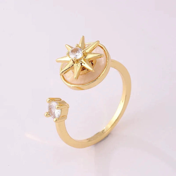 Wholesale Copper Zircon Geometric Fingertip Ring Anxiety Relief Focus Toy