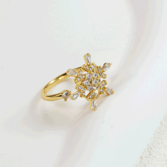 Wholesale Copper Zircon Geometric Fingertip Ring Anxiety Relief Focus Toy