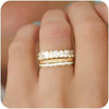 Wholesale Copper Zircon Geometric Light Luxury Ring Threepiece Set For Women