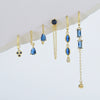Wholesale Copper Zircon Geometric Tassel Earrings Set For Women Light Luxury Niche Style