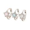 Wholesale Copper Zircon Inlay Geometric Fivepointed Star Earrings