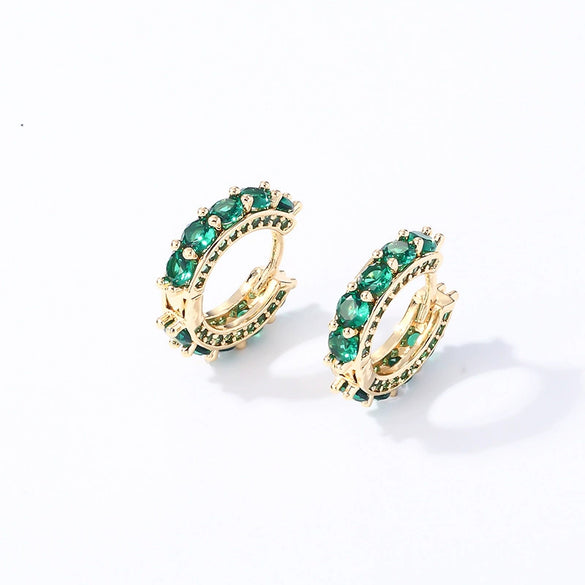 Wholesale Copper Zircon Inlay Women's Simple Light Luxury Earrings