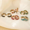 Wholesale Copper Zircon Inlay Women's Simple Light Luxury Earrings