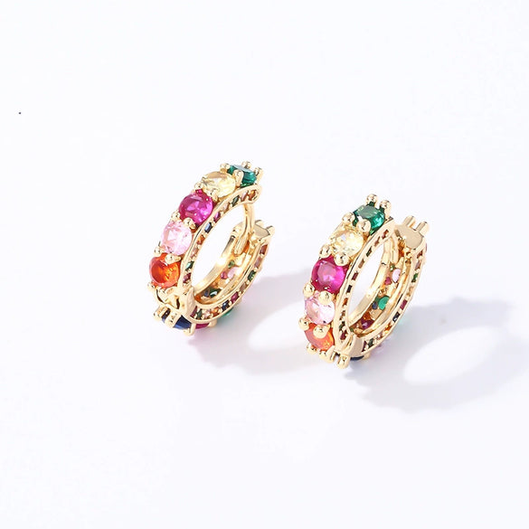 Wholesale Copper Zircon Inlay Women's Simple Light Luxury Earrings
