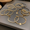 Wholesale Copper Zircon Letter Bracelet Gold Electroplated For Women Cool Style
