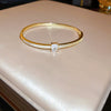 Wholesale Copper Zircon Letter Bracelet Gold Electroplated For Women Cool Style