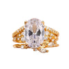 Wholesale Copper Zircon Ring With Geometric And Flower Pattern Microinlay Goose Egg Shape For Women