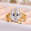 Wholesale Copper Zircon Ring With Geometric And Flower Pattern Microinlay Goose Egg Shape For Women