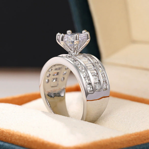 Wholesale Copper Zircon Rings With Geometric Style For Men And Women