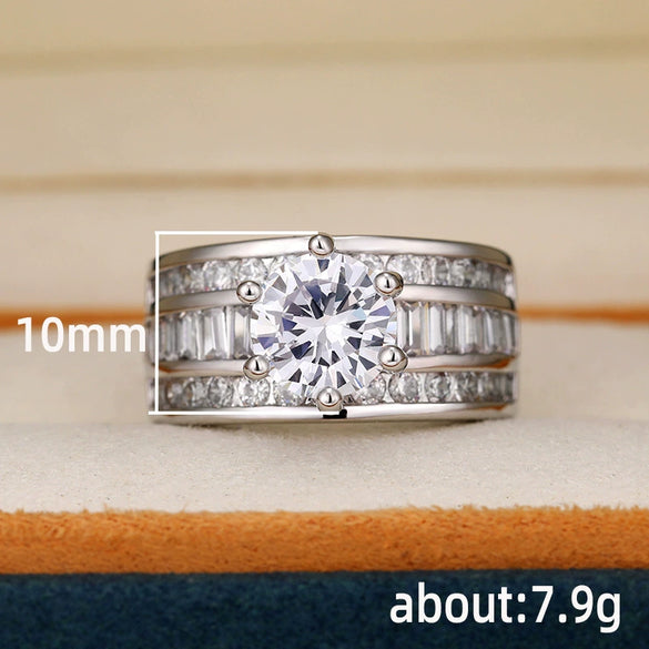 Wholesale Copper Zircon Rings With Geometric Style For Men And Women