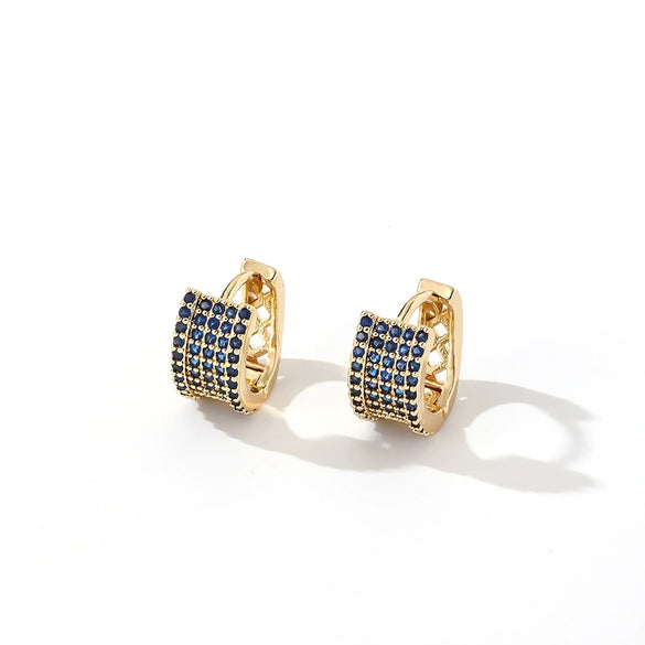 Wholesale Copper Zircon Threedimensional Simple Light Luxury Women's Earrings