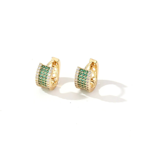 Wholesale Copper Zircon Threedimensional Simple Light Luxury Women's Earrings
