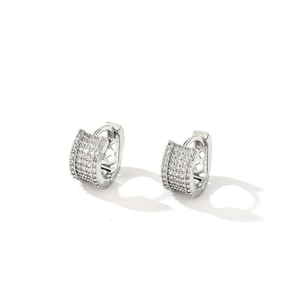 Wholesale Copper Zircon Threedimensional Simple Light Luxury Women's Earrings