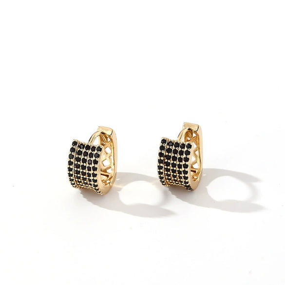 Wholesale Copper Zircon Threedimensional Simple Light Luxury Women's Earrings
