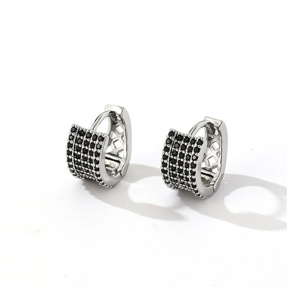 Wholesale Copper Zircon Threedimensional Simple Light Luxury Women's Earrings