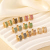 Wholesale Copper Zircon Threedimensional Simple Light Luxury Women's Earrings