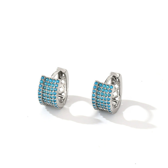 Wholesale Copper Zircon Threedimensional Simple Light Luxury Women's Earrings