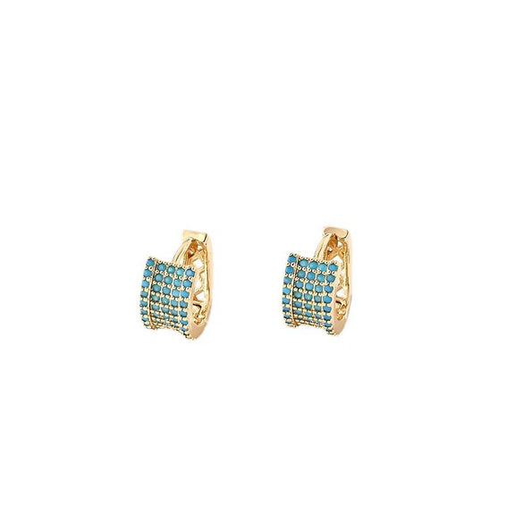Wholesale Copper Zircon Threedimensional Simple Light Luxury Women's Earrings